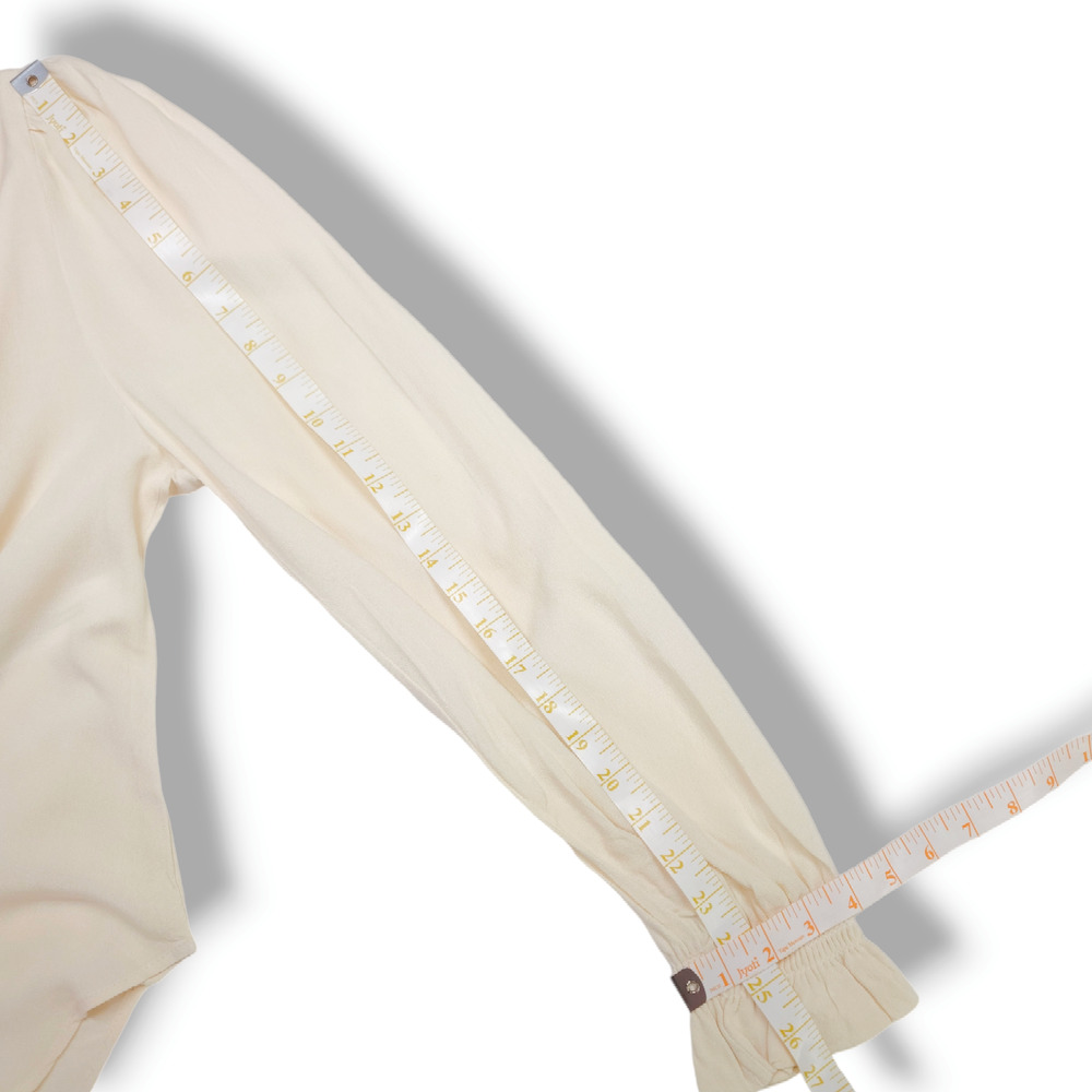 NWT B.O.G. Band of the Free Denise Ruffle Collar‎ Top Sz. M [8-10] Cream - Picture 13 of 14